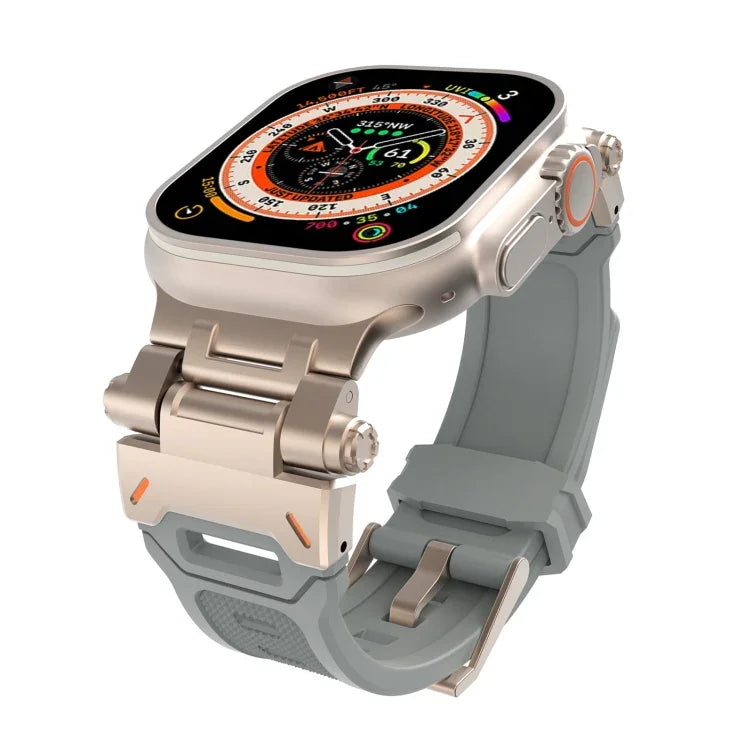 Dây đồng hồ TPU kết nối thép không gỉ, Dành cho Apple Watch Series 9 45mm, Dành cho Apple Watch Ultra 49mm