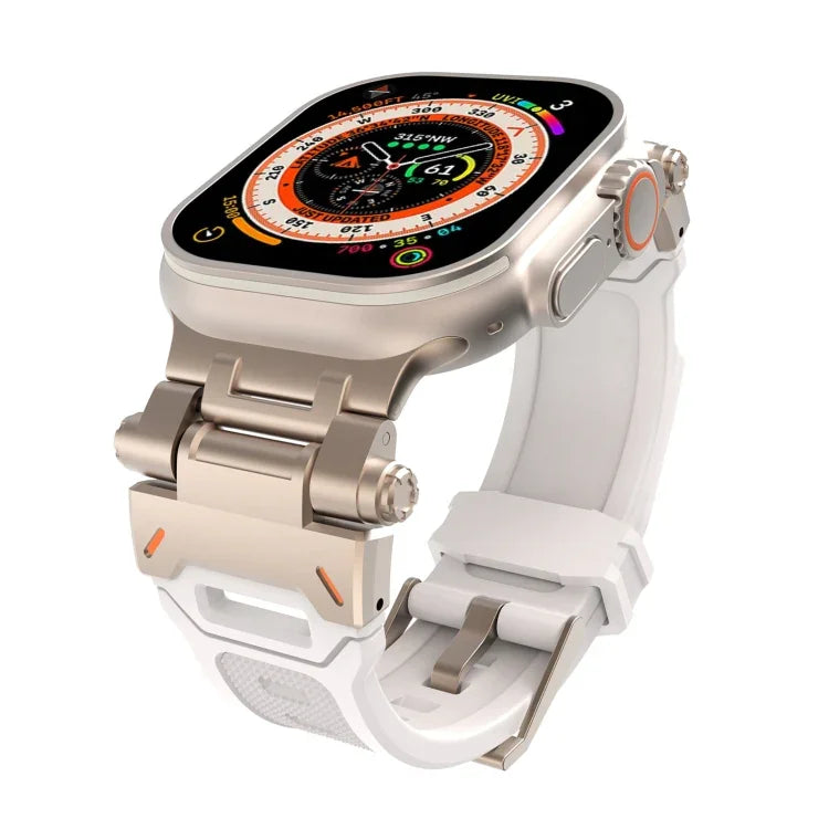 Dây đồng hồ TPU kết nối thép không gỉ, Dành cho Apple Watch Series 8 45mm, Dành cho Apple Watch SE 2022 44mm