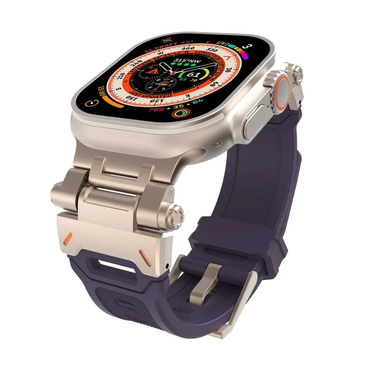 Dây đồng hồ TPU kết nối thép không gỉ, Dành cho Apple Watch Series 8 45mm, Dành cho Apple Watch SE 2022 44mm