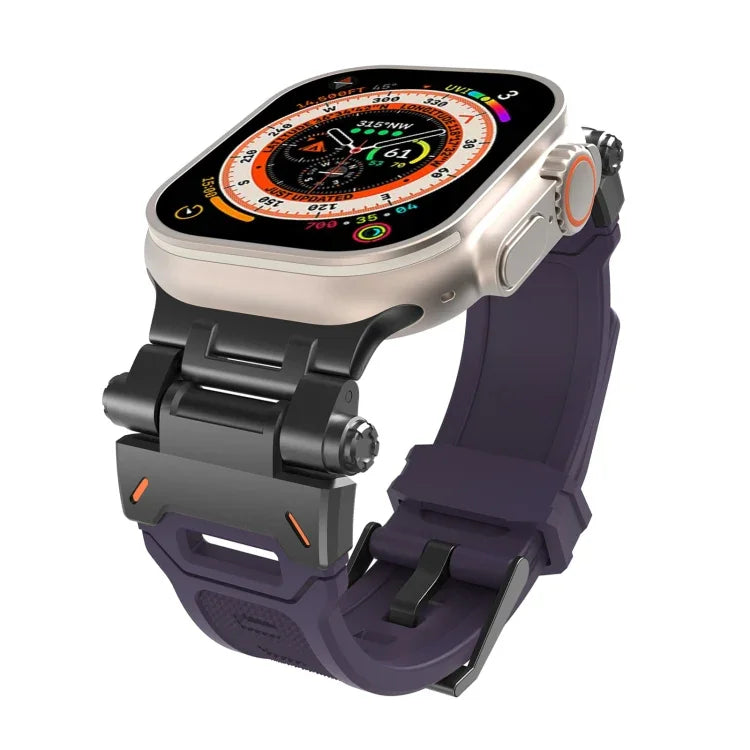 Dây đồng hồ TPU kết nối thép không gỉ, Dành cho Apple Watch Series 7 45mm, Dành cho Apple Watch SE 44mm
