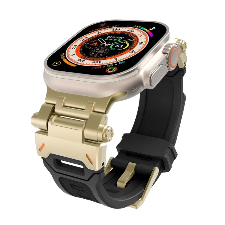 Dây đồng hồ TPU kết nối thép không gỉ, Dành cho Apple Watch Series 7 45mm, Dành cho Apple Watch SE 44mm