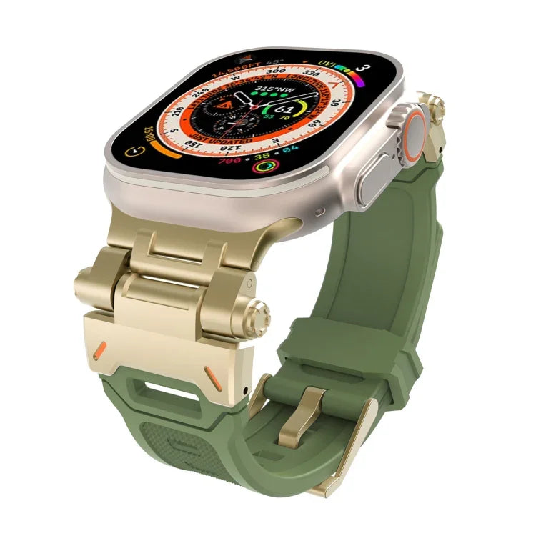 Dây đồng hồ TPU kết nối thép không gỉ, Dành cho Apple Watch Series 7 45mm, Dành cho Apple Watch SE 44mm