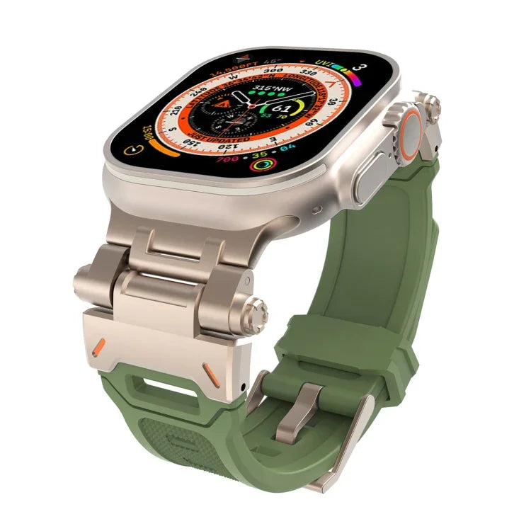 Dây đồng hồ TPU kết nối thép không gỉ, Dành cho Apple Watch Series 7 45mm, Dành cho Apple Watch SE 44mm