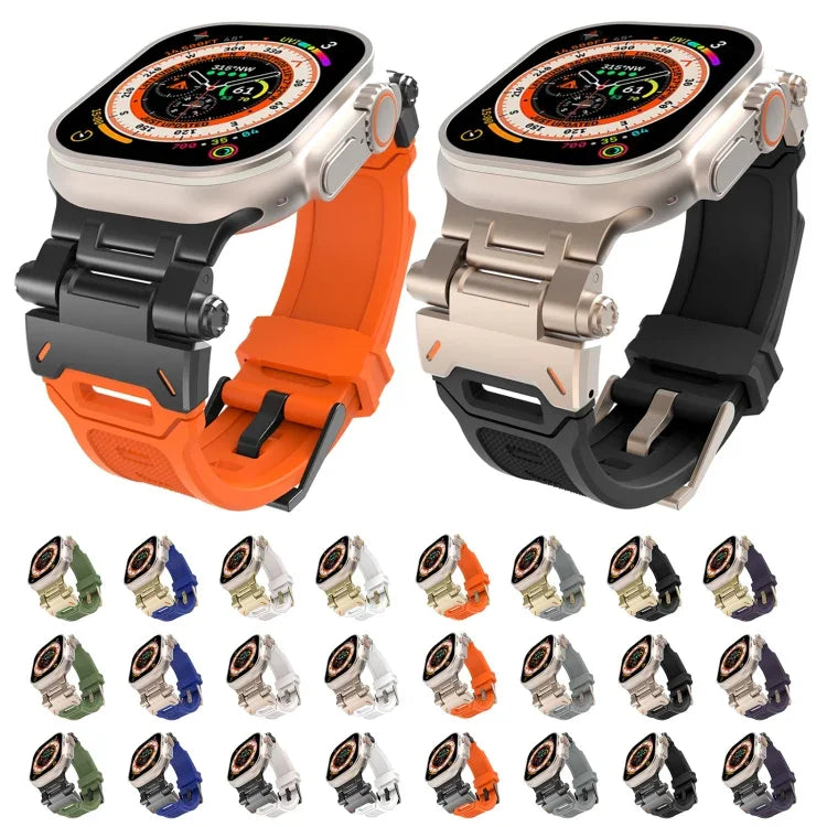 Dây đồng hồ TPU kết nối thép không gỉ, Dành cho Apple Watch Series 6 44mm, Dành cho Apple Watch Series 5 44mm