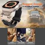 Dây đồng hồ TPU kết nối thép không gỉ, Dành cho Apple Watch Series 4 44mm, Dành cho Apple Watch Series 3 42mm