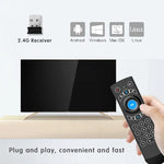 Bàn phím không dây điều khiển từ xa chuột bay G21 2.4GHz có đèn nền LED với con quay hồi chuyển cho Android TV Box / PC, Hỗ trợ giọng nói thông minh, Màu cam