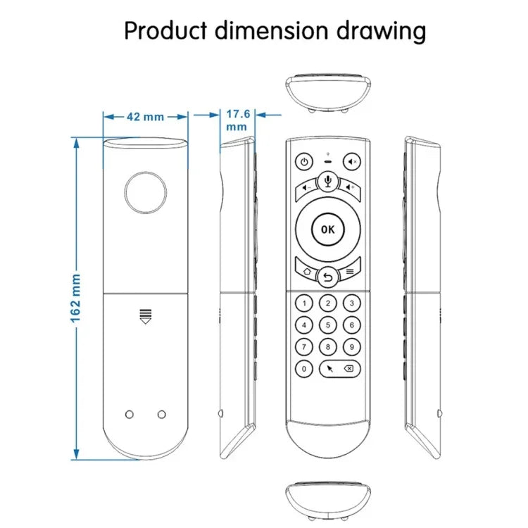 Bàn phím không dây điều khiển từ xa chuột bay G21 2.4GHz có đèn nền LED với con quay hồi chuyển cho Android TV Box / PC, Hỗ trợ giọng nói thông minh, Màu cam