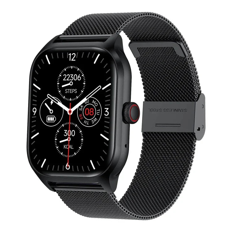 Đồng Hồ Thông Minh LEMFO LT10 Màn Hình TFT 2.01 inch Hỗ Trợ Gọi Bluetooth / Theo Dõi Sức Khỏe, Dây Đeo Thép, Dây Đeo Silicone