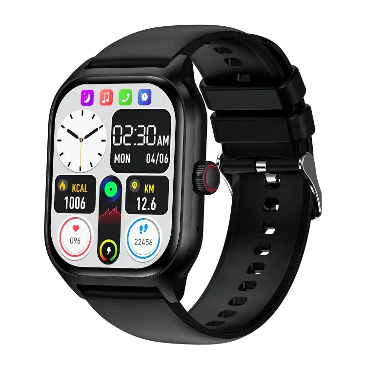 Đồng Hồ Thông Minh LEMFO LT10 Màn Hình TFT 2.01 inch Hỗ Trợ Gọi Bluetooth / Theo Dõi Sức Khỏe, Dây Đeo Thép, Dây Đeo Silicone