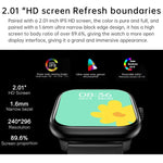 Đồng Hồ Thông Minh Y80 Màn Hình IPS HD 2.01 inch Hỗ Trợ Gọi Bluetooth / Theo Dõi Sức Khỏe