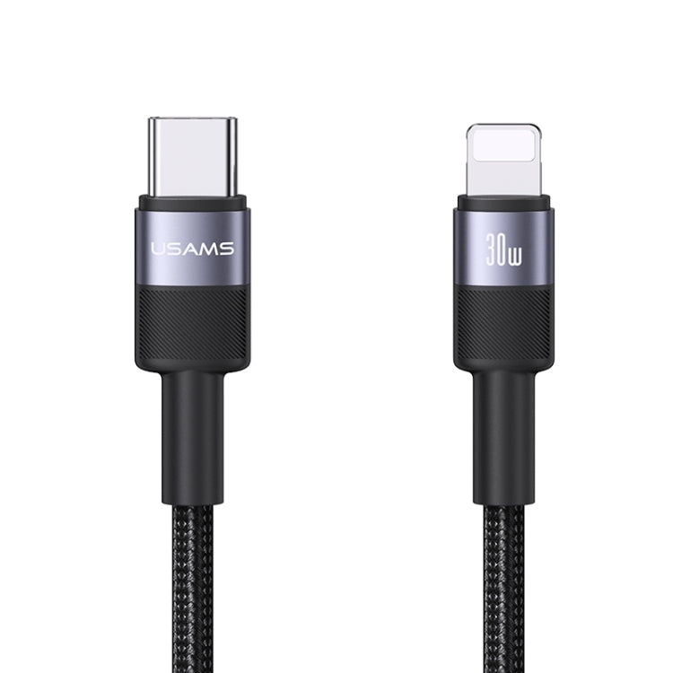 Cáp Dữ Liệu Hợp Kim Nhôm USAMS SJ729 30W USB-C/Type-C sang 8 Pin, Chiều Dài: 1.2m, SJ729