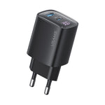 Bộ sạc GaN hiển thị kỹ thuật số 30W cổng đôi USB+USB-C / Type-C USAMS CC229, phích cắm EU