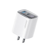Bộ sạc GaN hiển thị kỹ thuật số 30W cổng đôi USB+USB-C / Type-C USAMS CC230, phích cắm US