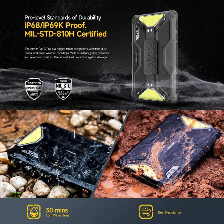 Máy tính bảng bền bỉ Ulefone Armor Pad 3 Pro, 10.36 inch Android 13 MediaTek MT8788 Octa Core Mạng 4G, Phích cắm EU, Armor Pad 3 Pro