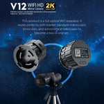 Kính thiên văn HD WiFi 2K V12, camera gương di động ngoài trời, V12