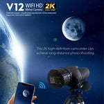 Kính thiên văn HD WiFi 2K V12, camera gương di động ngoài trời, V12