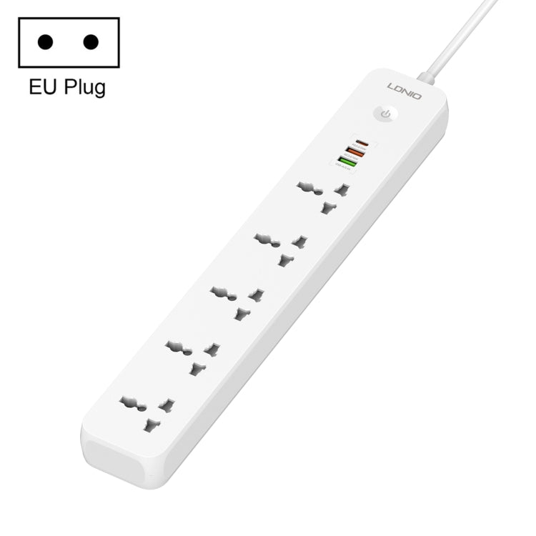 Ổ cắm du lịch LDNIO SC5319 5 vị trí cho nhà và văn phòng với cổng USB 38W, chiều dài cáp: 2m, phích cắm EU, UK, Mỹ