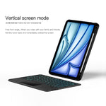Vỏ máy tính bảng da bàn phím Bluetooth cảm ứng thông minh tháo rời có đèn nền / khe cắm bút, dành cho iPad Pro 13 2024, iPad Air 13 2024, iPad Air 11 2024, iPad Pro 11 2024, iPad 10.9 2022, iPad 10.2 2021, iPad mini 6