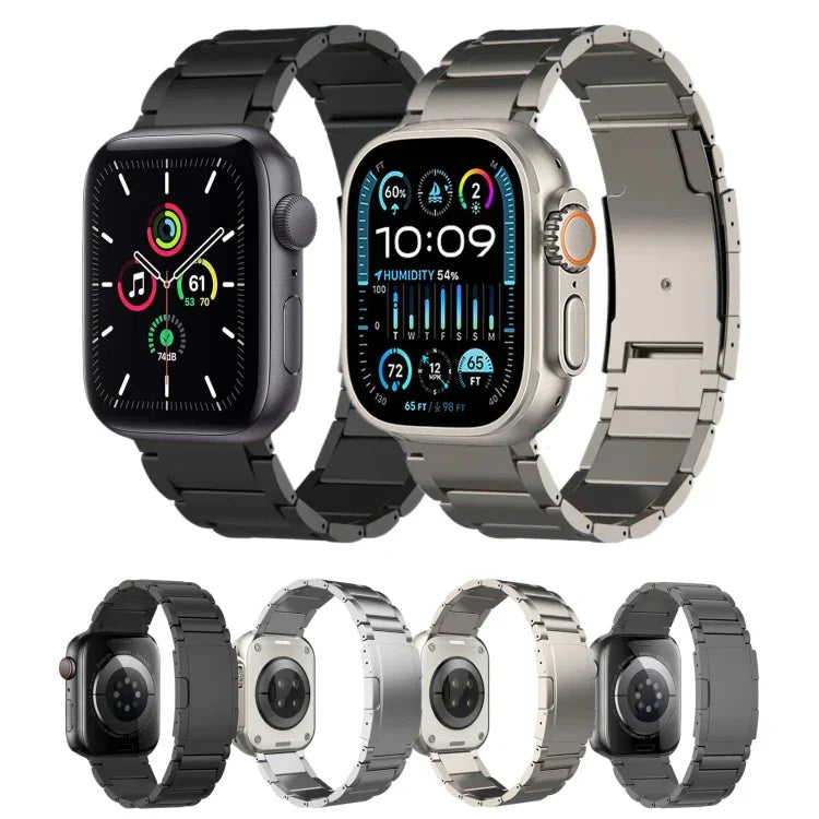 Titanium Metal Watch Band, For Apple Watch Series 7 41mm, For Apple Watch Series 7 45mm, For Apple Watch SE 40mm, For Apple Watch SE 44mm, For Apple Watch Series 6 40mm, For Apple Watch Series 6 44mm, For Apple Watch Series 5 44mm                      ...