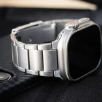 Titanium Metal Watch Band, For Apple Watch Series 7 41mm, For Apple Watch Series 7 45mm, For Apple Watch SE 40mm, For Apple Watch SE 44mm, For Apple Watch Series 6 40mm, For Apple Watch Series 6 44mm, For Apple Watch Series 5 44mm                      ...