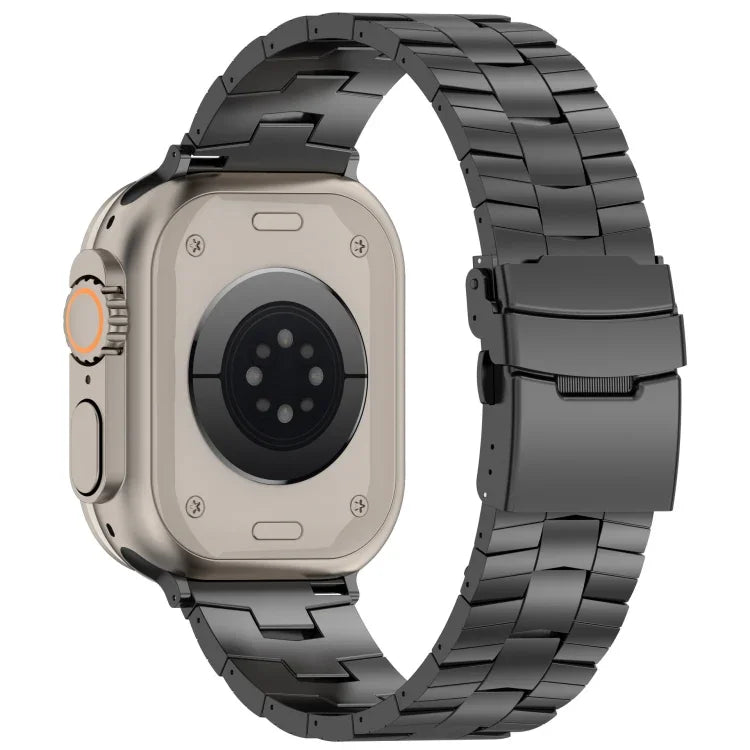 Dây đồng hồ hợp kim titan khóa an toàn hình bông lúa, Dành cho Apple Watch Series 5 44mm, Dành cho Apple Watch Series 4 44mm, Dành cho Apple Watch Series 3 42mm