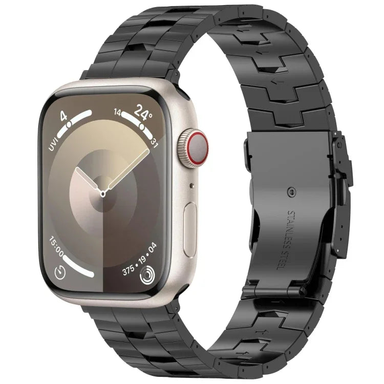 Dây đồng hồ hợp kim titan khóa an toàn hình bông lúa, Dành cho Apple Watch Series 5 44mm, Dành cho Apple Watch Series 4 44mm, Dành cho Apple Watch Series 3 42mm
