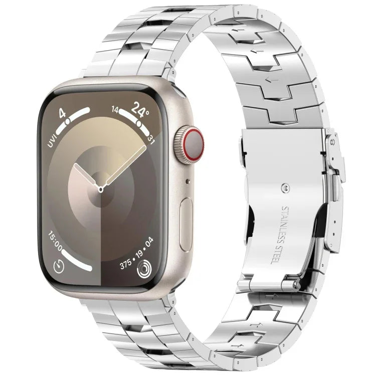 Dây đồng hồ hợp kim titan khóa an toàn hình bông lúa, Dành cho Apple Watch Series 5 44mm, Dành cho Apple Watch Series 4 44mm, Dành cho Apple Watch Series 3 42mm