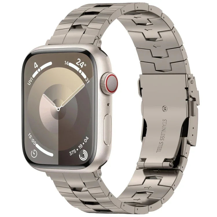 Dây đồng hồ hợp kim titan khóa an toàn hình bông lúa, Dành cho Apple Watch Series 5 44mm, Dành cho Apple Watch Series 4 44mm, Dành cho Apple Watch Series 3 42mm