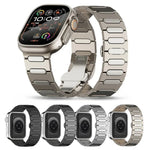 Dây đồng hồ hợp kim titan khóa bướm oval, Dành cho Apple Watch SE 2023 44mm, Dành cho Apple Watch Ultra 2 49mm, Dành cho Apple Watch Series 9 45mm, Dành cho Apple Watch Ultra 49mm, Dành cho Apple Watch Series 8 45mm, Dành cho Apple Watch SE 2022 44mm