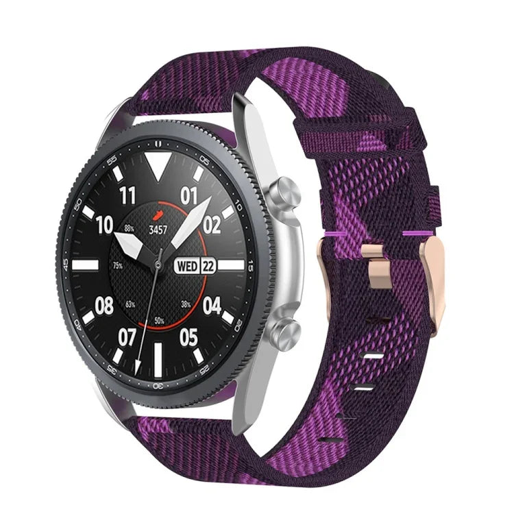 Dây đeo nylon dệt họa tiết, Kích thước: Kích thước tự do 20mm, Dành cho Galaxy Watch 3 41mm