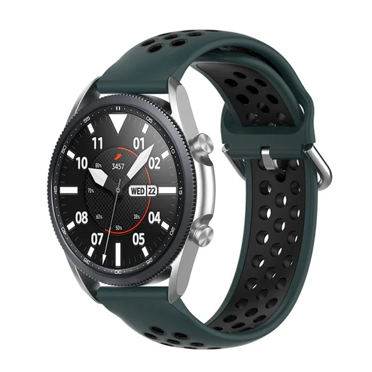 Dây đeo thể thao silicone hai tông màu, Kích thước: Kích thước tự do 20mm, Dành cho Galaxy Watch 3 41mm