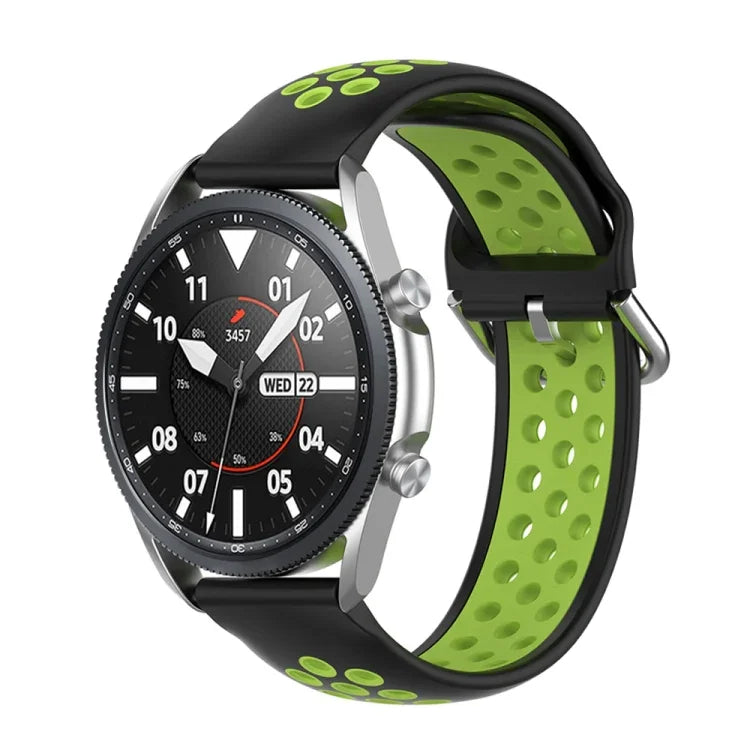 Dây đeo thể thao silicone hai tông màu, Kích thước: Kích thước tự do 20mm, Dành cho Galaxy Watch 3 41mm