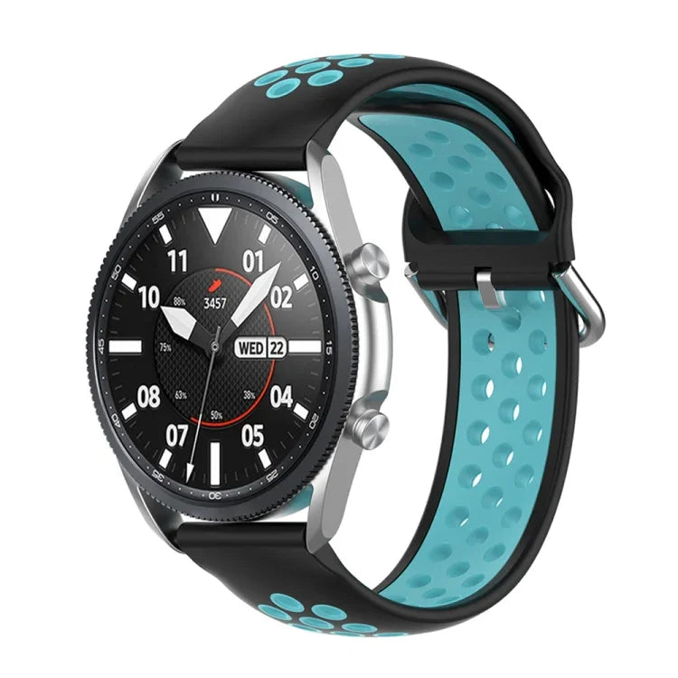 Dây đeo thể thao silicone hai tông màu, Kích thước: Kích thước tự do 20mm, Dành cho Galaxy Watch 3 41mm