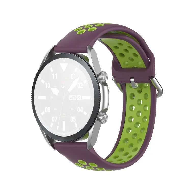 Dây đeo thể thao silicone hai tông màu, Kích thước: Kích thước tự do 20mm, Dành cho Galaxy Watch 3 41mm