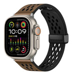 Dây đồng hồ da PU khóa gập kiểu lỗ, Dành cho Apple Watch Ultra 49mm