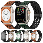 Dây đồng hồ da PU khóa gập kiểu lỗ, Dành cho Apple Watch Ultra 49mm