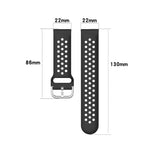 Dây đeo thể thao silicone màu trơn, Kích thước: Kích thước tự do 22mm, Dành cho Galaxy Watch 3 45mm
