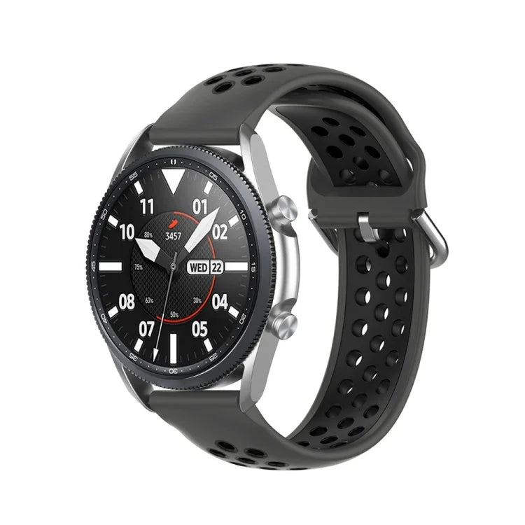 Dây đeo thể thao silicone màu trơn, Kích thước: Kích thước tự do 22mm, Dành cho Galaxy Watch 3 45mm
