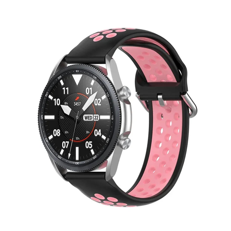 Dây đeo thể thao silicone màu trơn, Kích thước: Kích thước tự do 22mm, Dành cho Galaxy Watch 3 45mm
