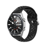 Dây đeo thể thao silicone màu trơn, Kích thước: Kích thước tự do 22mm, Dành cho Galaxy Watch 3 45mm