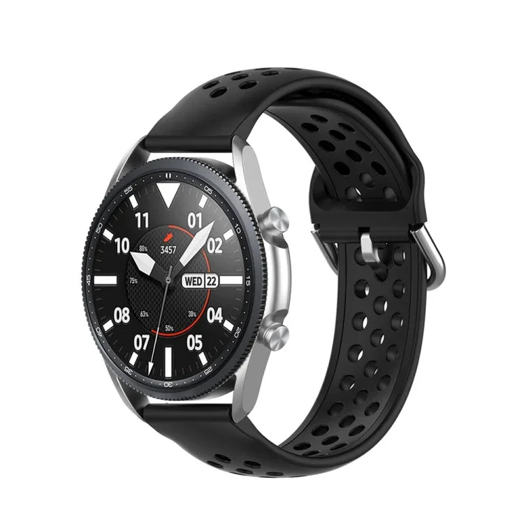 Dây đeo thể thao silicone màu trơn, Kích thước: Kích thước tự do 22mm, Dành cho Galaxy Watch 3 45mm