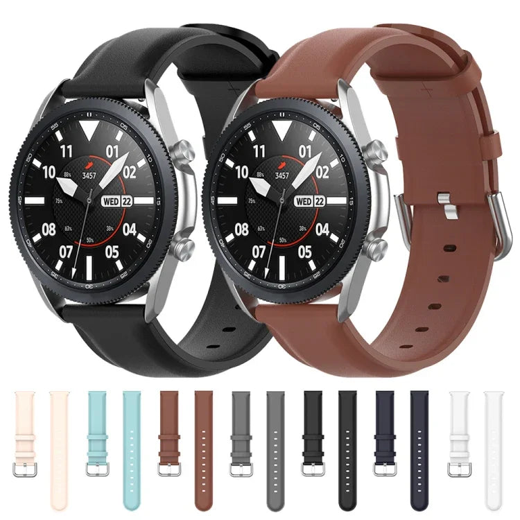 Dây da đuôi tròn, Kích thước: Kích thước tự do 22mm, Dành cho Galaxy Watch 3 45mm