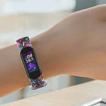 For Xiaomi Mi Band 5 TPU Replacement Strap Watchband, Peacock, Splash Ink, Skull, Butterflies, Colorful Skull, Facebook, Birds and Flowers, Blue Rose, Flamingo, Dog Paw, Stripe, Grass, Yellow Leopard, Gorgeous Starry Sky, Red Lips