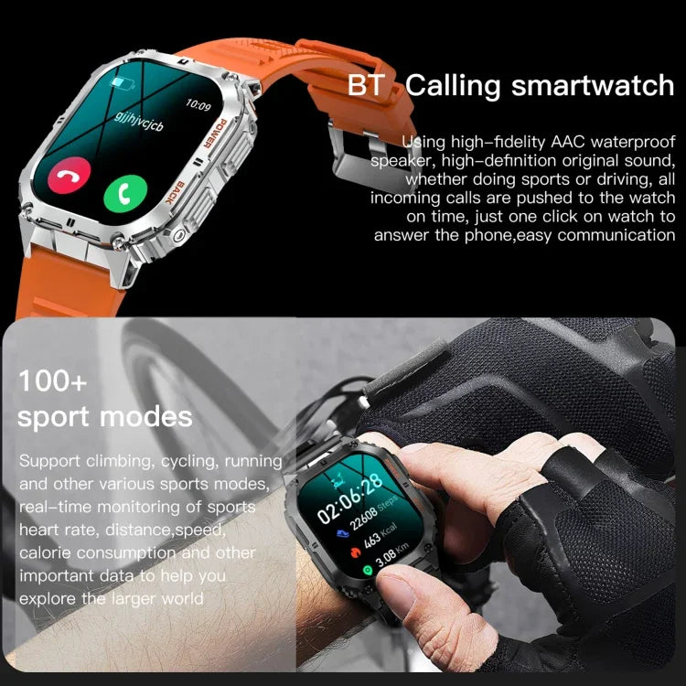 Đồng hồ thông minh thể thao LEMFO K61 Pro 1.96 inch BT5.0, Hỗ trợ gọi Bluetooth / Giấc ngủ / Oxy trong máu / Nhịp tim / Huyết áp