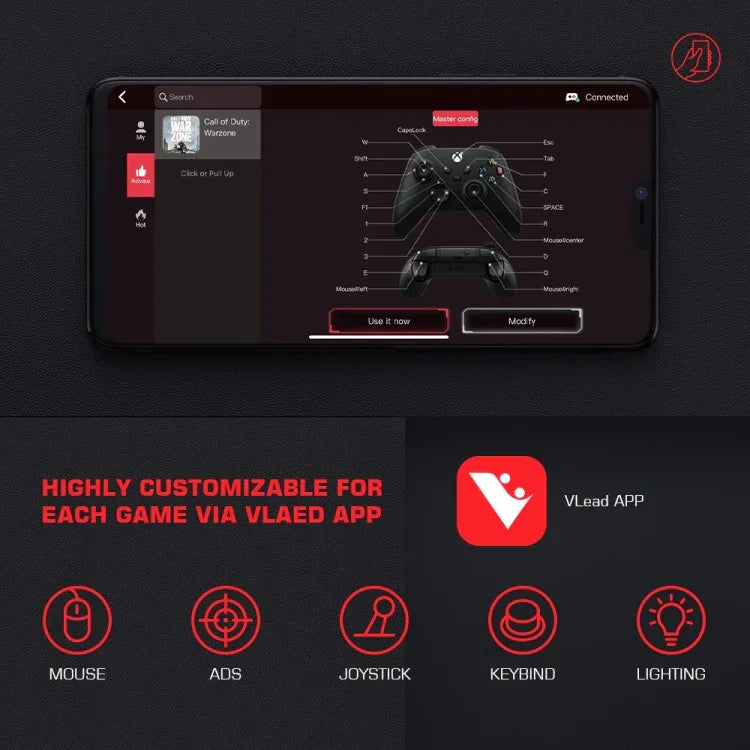 Bộ chuyển đổi bàn phím chuột GameSir LeadJoy VX2 AimBox cho máy chơi game Xbox / PS4