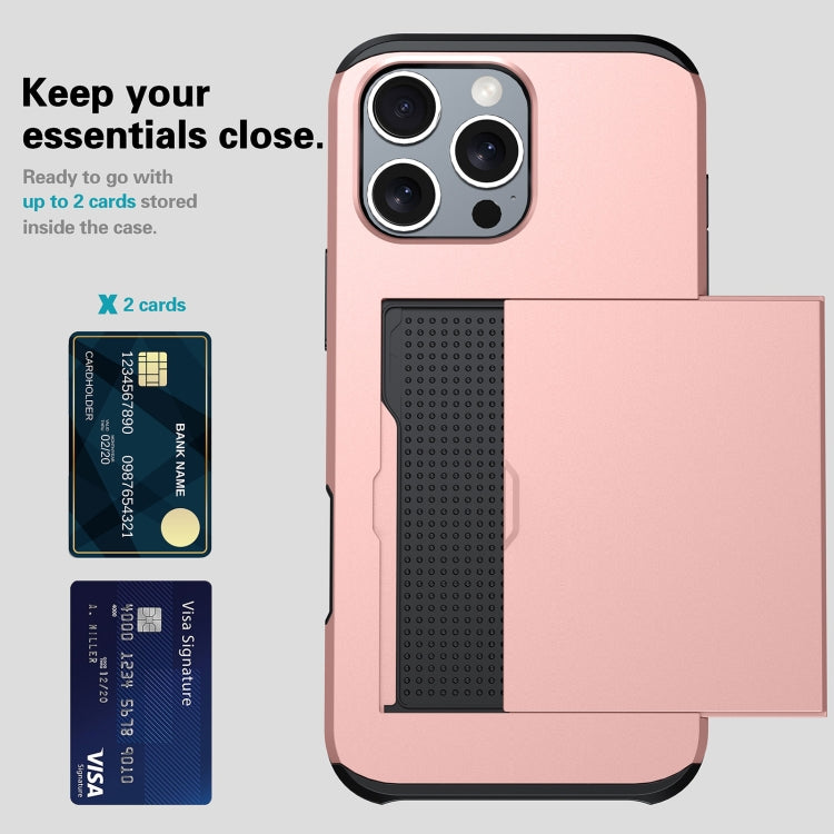 Shockproof Armor Phone Case with Card Slot, For iPhone 17e / 16e, For iPhone 17 Pro Max, For iPhone 17 Pro, For iPhone 17