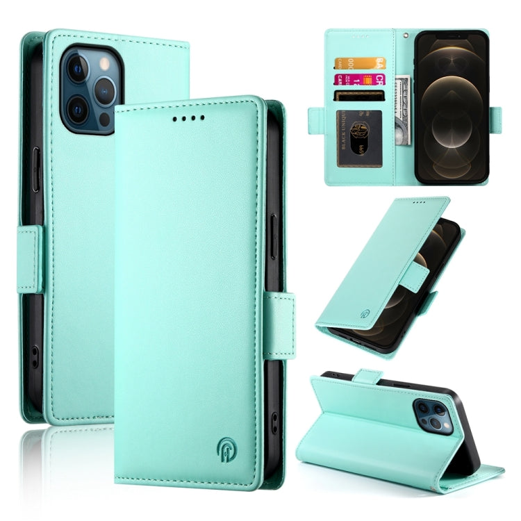 Side Buckle Magnetic Frosted Leather Phone Case, For iPhone 13 Pro Max, For iPhone 13 Pro, For iPhone 13, For iPhone 13 mini, For iPhone 12 / 12 Pro, For iPhone 12 Pro Max