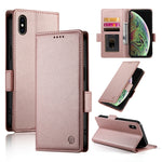 Ốp lưng điện thoại da mờ từ tính khóa bên hông, dành cho iPhone XS Max, iPhone 8 Plus / 7 Plus