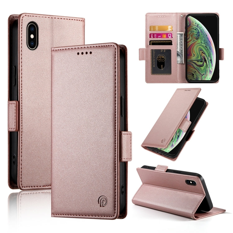 Ốp lưng điện thoại da mờ từ tính khóa bên hông, dành cho iPhone XS Max, iPhone 8 Plus / 7 Plus