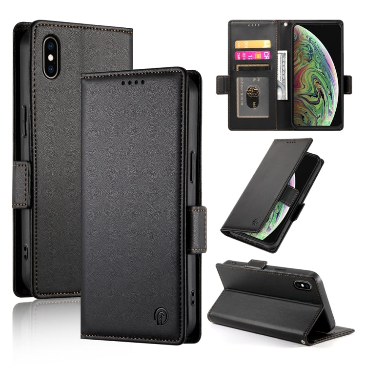 Ốp lưng điện thoại da mờ từ tính khóa bên hông, dành cho iPhone XS Max, iPhone 8 Plus / 7 Plus